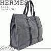 1円～ エルメス フールトゥGM トートバッグ グレー 中古