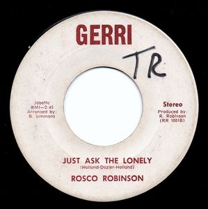 108位 Rosco Robinson / Just Ask The Lonely ♪ She Won’t Choose Me (Gerri)