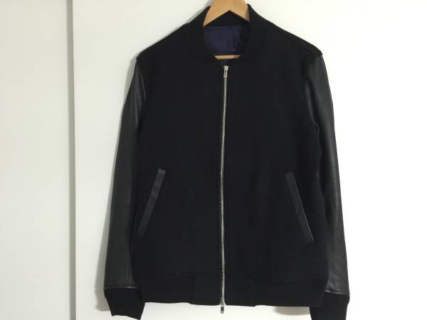 新品同様定価38880 ABAHOUSE 14AW MA-1ブルゾンレザースタジャン Alpha 