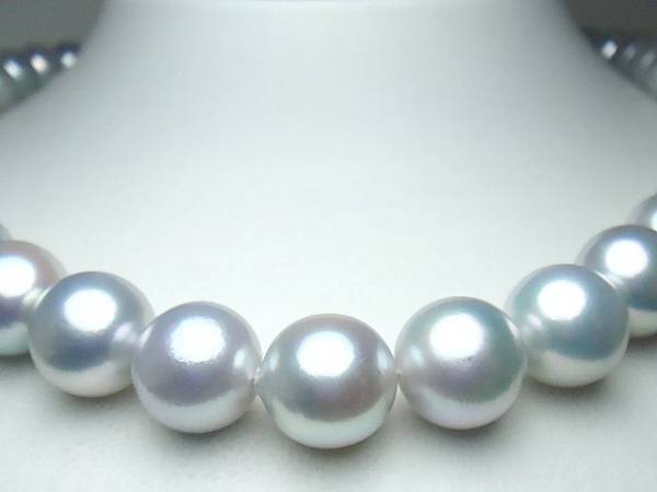 天然無調色★オーロラ真多麻/希少サイズ9.5-9あこや真珠/鑑別付