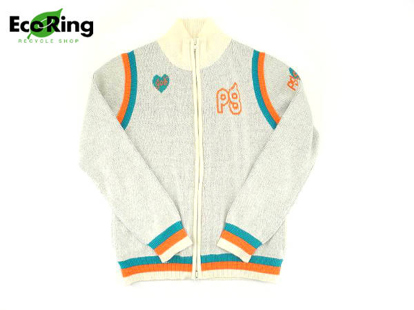 1円 美品 パーリーゲイツ ジップ ニット ジャケット 2 AD943 PEARY