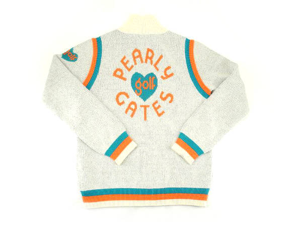 1円 美品 パーリーゲイツ ジップ ニット ジャケット 2 AD943 PEARY