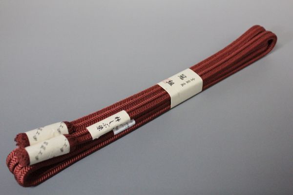 ◆きもの.com◆　9　香柿　京都　翠嵐工房　冠組　柿しぶ染　