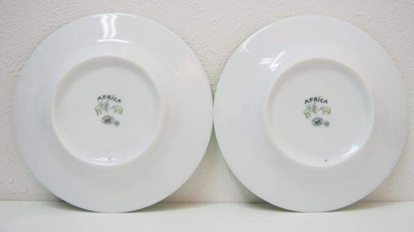 ⑩ Hermes エルメス プレート2客 アフリカ AFRICA 未使用 食器