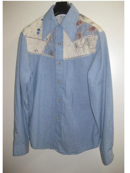 ★ビンテージ70sケニントンキルトシャンブレーウエスタンシャツM