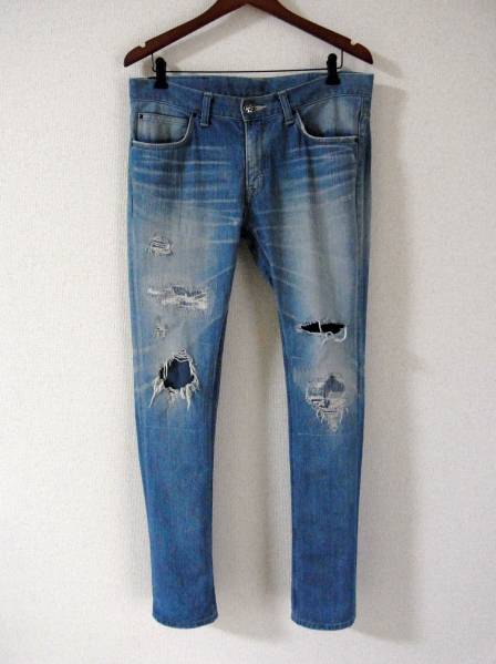 LEE 限定クラッシュ加工スキニーデニムパンツ / ロンハーマン