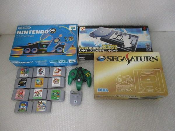 ■処分 NINTENDO64，セガサターン他 本体，マリオカート等[梱0.5]