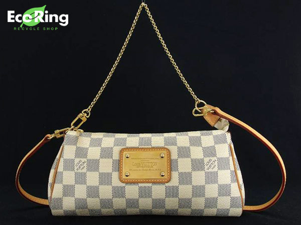 1円 美品 ヴィトン N55214 ダミエアズール エヴァ バッグ BV488