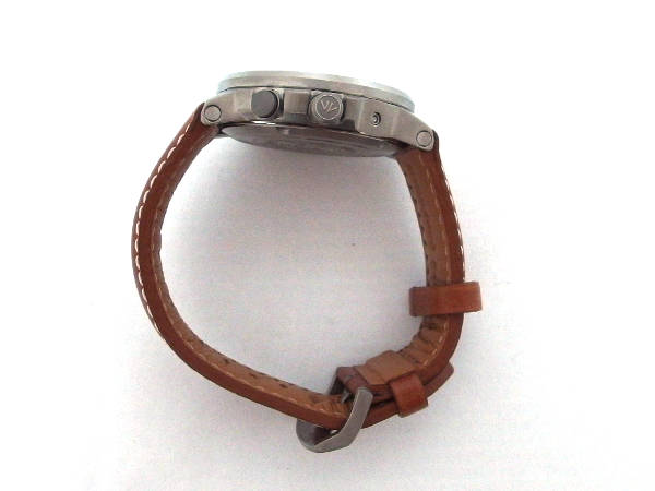 1円ジャンク品 シチズン エコドライブ レザー メンズ腕時計EX028