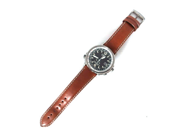 1円ジャンク品 シチズン エコドライブ レザー メンズ腕時計EX028