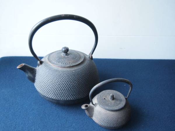 鉄瓶 南部鉄器 まとめ あられ 南部鉄瓶 大 a07z01a 京瓶 大量 小 | 在銘