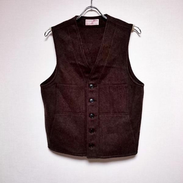美品 FILSON マッキーノ ウールベスト 茶 フィルソン