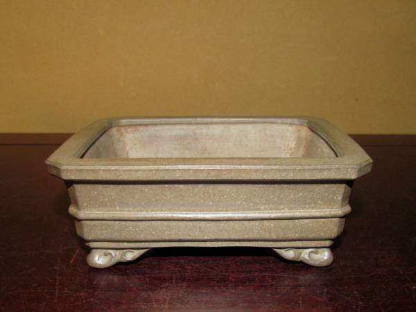 丁寧な造り＜市橋和雀＞外縁隅切胴紐雲脚長方鉢