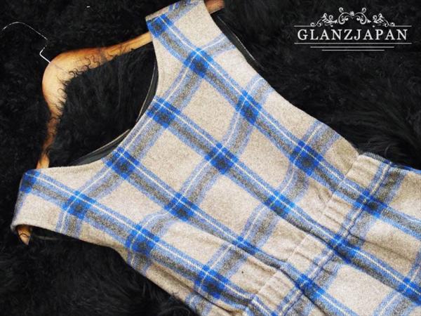 AY01*新作*13号XL*冬の定番タータンチェック柄フェミニンワンピ