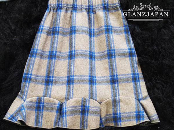 AY01*新作*13号XL*冬の定番タータンチェック柄フェミニンワンピ