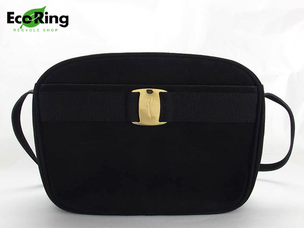 1円 フェラガモ ヴァラ スエード ショルダーバッグ BV998