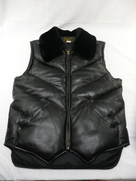 02】 Cushman クッシュマン オールレザー ダウンベスト M 洋革