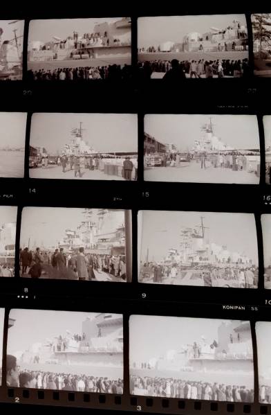 ◆古い昭和 白黒写真 ネガ 32枚 ドイツ 軍艦 ドイッチュラント