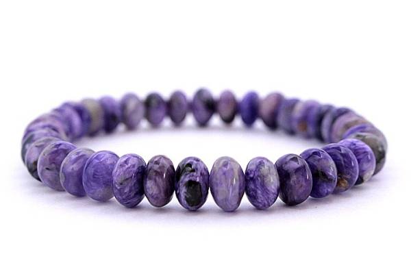 三大ヒーリングストーンブレスレットチャロアイト問屋卸価格 ボタンカット レアカット 高品質 天然石パワーストーンブレス