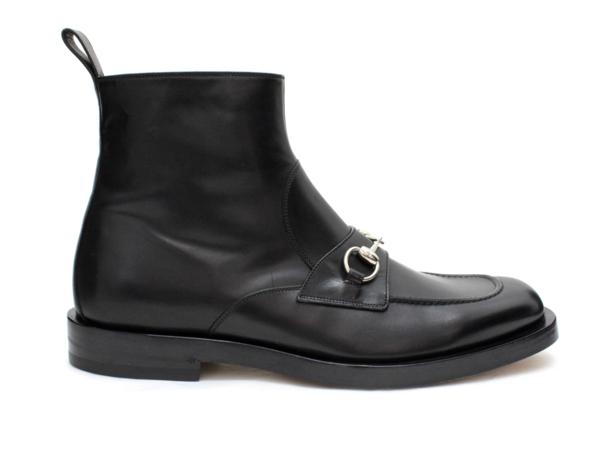 15万新品◇10=28㎝◇GUCCI グッチ黒ホースビットブーツ 超美品》 GUCCI
