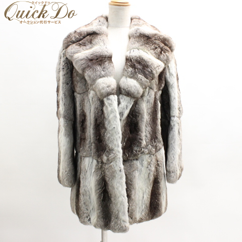 売切 毛皮の女王グラデーションチンチラファー毛皮ロングコート