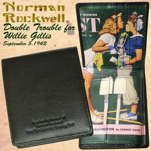 ★1円 ノーマンロックウェル 二つ折り財布 メンズ 本革 ブランド