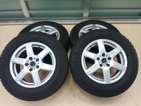 BS REVO GZ 215/65R16 2009年製 スタッドレス&アルミセット