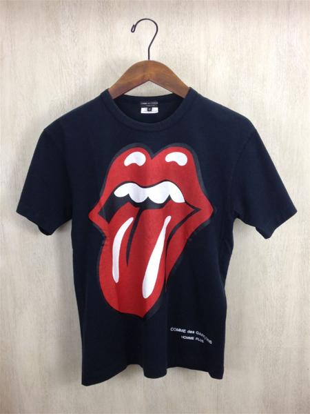 COMME des GARCONS HOMME PLUS◆Tシャツ/M/コットン/BLK