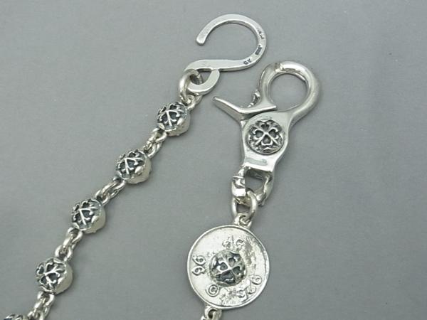 ☆ A&G クロスボール ウォレットチェーン シルバー/925 182.3g