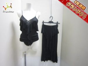 イヴサンローランリヴゴーシュ スカートセットアップ S 美品 黒