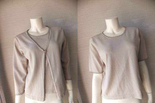 サンジョア★新品タグ付き★アンサンブルニット★ビジュー使い*L