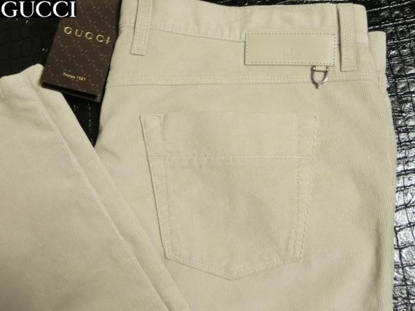 8万新品52-XL★グッチ ビットリング!温か細畝コーデュロイパンツ