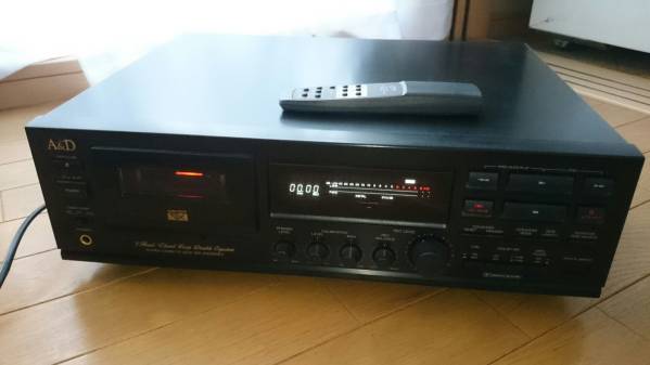 A&D GX-Z6300EVカセットデッキ　リモコン取説付