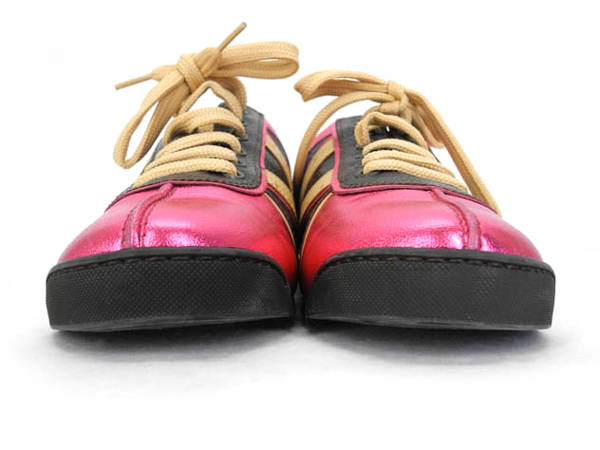 極美品 LOUIS VUITTON レザースニーカー 22.5ピンク ローカット