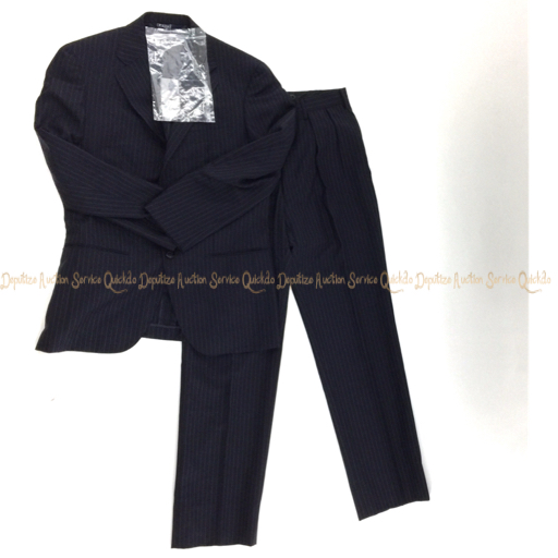 ポロラルフローレン ストライプ柄 スーツ 上下 メンズ A6 紺系