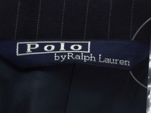 ポロラルフローレン ストライプ柄 スーツ 上下 メンズ A6 紺系