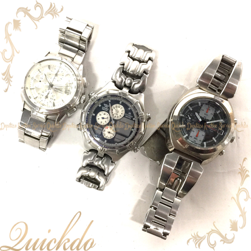 シチズン含 腕時計 計3点 クォーツ メンズ SSベルト