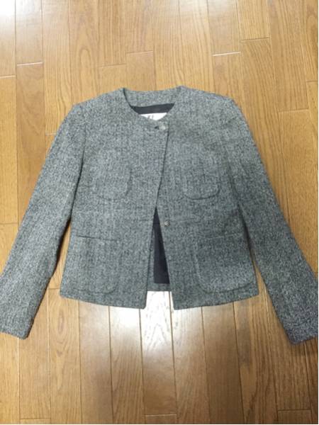 正規販売品 美品カールラガーフェルド デザインジャケット グレー系 36 