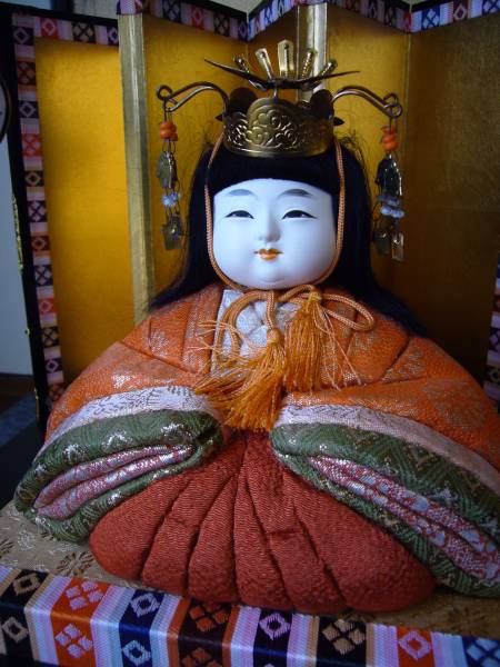 ひな人形【木目込み／真多呂作】ガラスケース入り 雛人形 真多呂