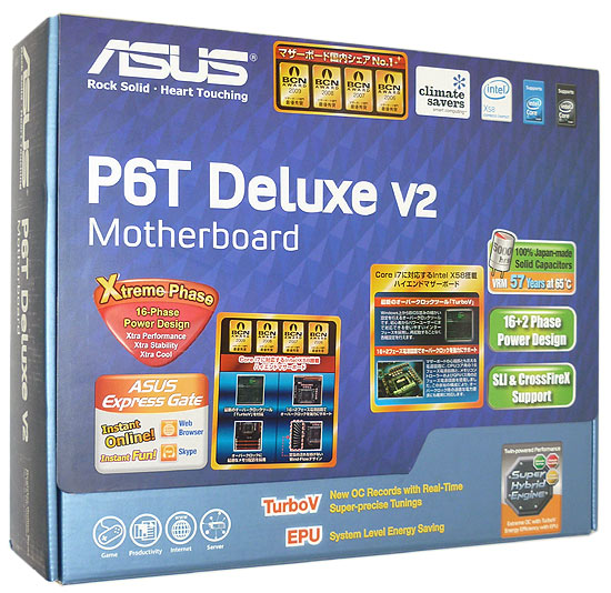 ASUS製ATXマザーボード■P6T DELUXE V2◆LGA1366対応■