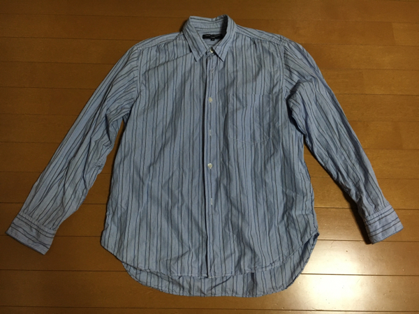 Comme des Garcons homme パッカリングシャツ sax stripe