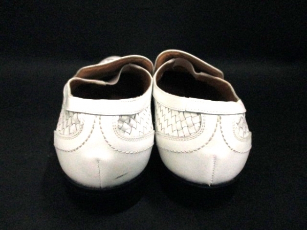 ヴェルサーチ シューズ 40 メンズ 白 編み込み レザー VERSACE