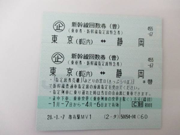 東京 新幹線回数券 新幹線 回数券 自由席 指定席 乗車券.指定席特急券 乗車券⁄交通券 京都 往復 京都-東京 至急新幹線回数券 2枚 名古屋 東京往復 東京駅~京都駅回数券です12月3日まで