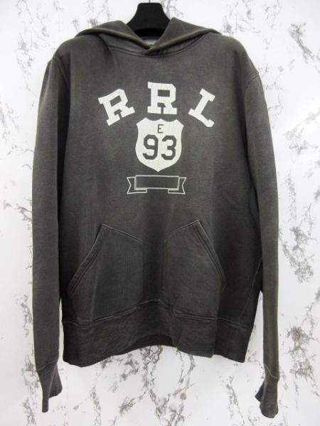 ダブルアールエル RRL パーカー プルオーバー フード付き M 灰系