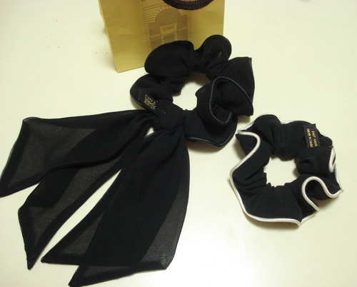アレクサンドル☆シルク リボン シュシュ2点セット☆バレッタ　