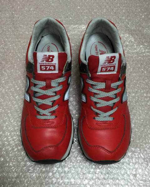 NEW BALANCE M574RDJ レッド レザー 赤 スニーカー /m576 m1400