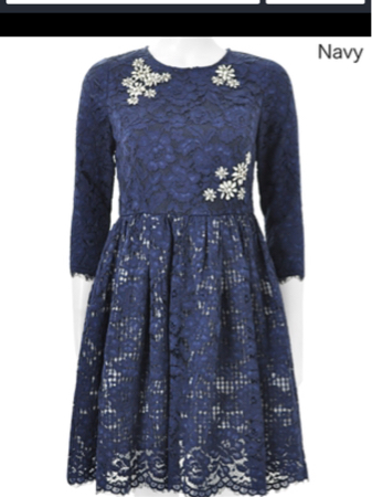 新品！タグ付き！完売！chesty Flower Lace Onepiece ネイビー