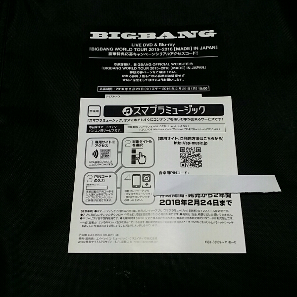 BIGBANG WORLD TOUR 2015~2016 MADE IN JAPAN 初回生産限定盤 初回生産