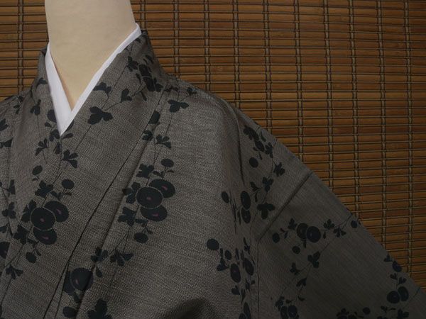 【よそおい】7668本場大島紬　菊の柄○即決送料無料