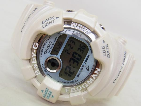 激レア★カシオ Baby-G フロッグマン BGW-100本体のみパールホワイト ☆カシオ☆BabyG フロッグマン BGW-100 パールホワイト☆美品 カシオ G